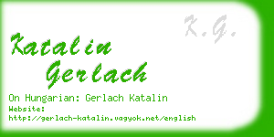 katalin gerlach business card